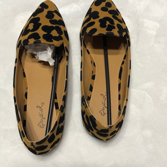 Qupid 6 NWOT leopard cheetah Point toe flats - Picture 7 of 10